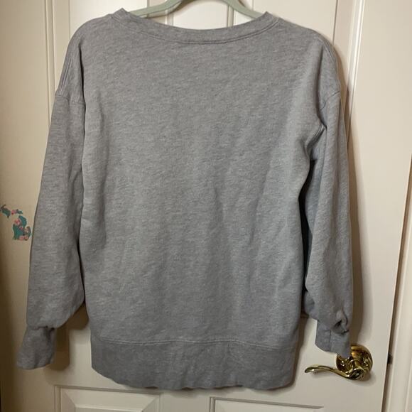 Zella gray sweatshirt ruched sleeves small - Picture 7 of 7